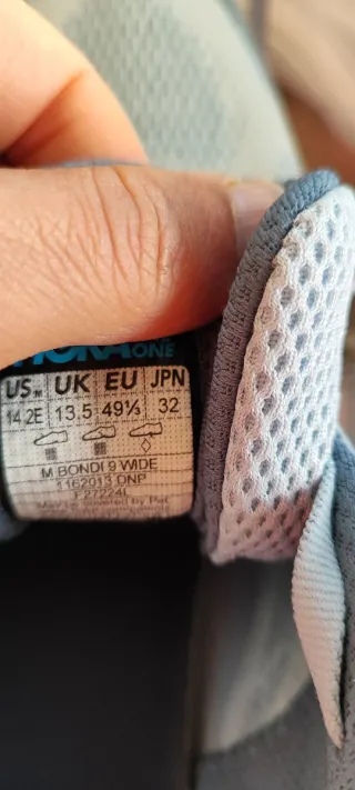 Zapatillas Hoka Bondi 9 Azul/Blanco