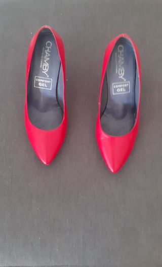 Zapatos Chamby Piel Rojo Talla 36