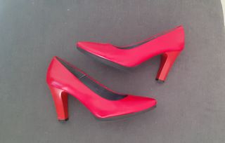 Zapatos Chamby Piel Rojo Talla 36
