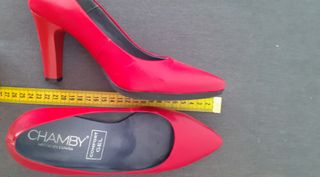 Zapatos Chamby Piel Rojo Talla 36