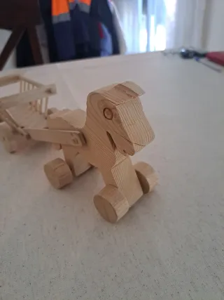Caballo y Carreta de Madera Juguete