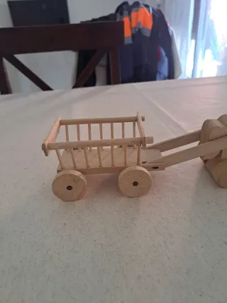 Caballo y Carreta de Madera Juguete