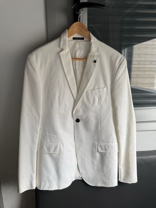 Chaqueta Zara Man Blanca Hombre