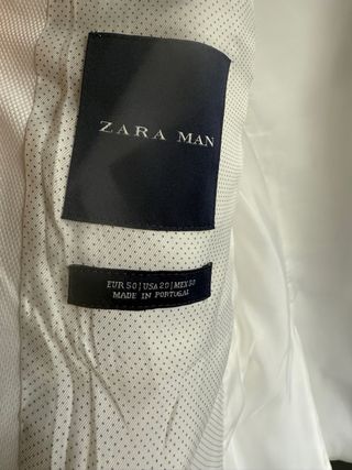 Chaqueta Zara Man Blanca Hombre