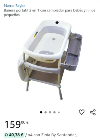 Cambiador de bebé con funda