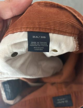 Pantaloni Gant Taglia M Arancioni