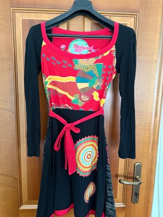 Vestito Desigual donna nero e rosso