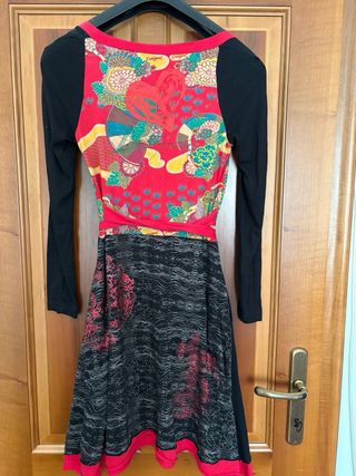 Vestito Desigual donna nero e rosso