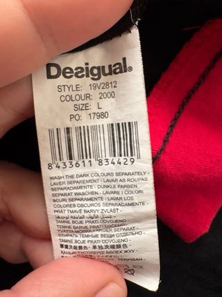 Vestito Desigual donna nero e rosso