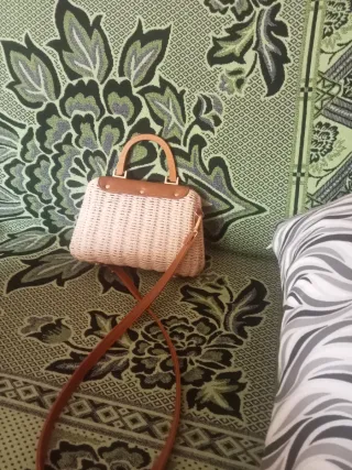 Bolso de mimbre Tous beige