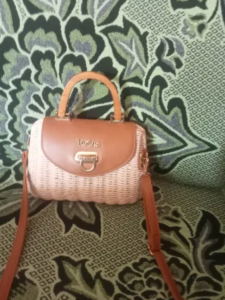 Bolso de mimbre Tous beige