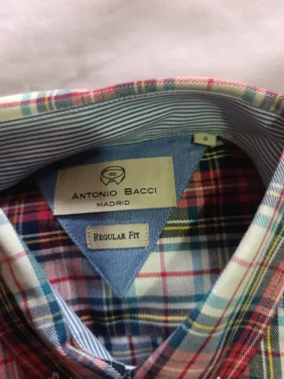 Camisa cuadros Antonio Bacci Talla M