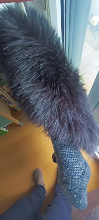 Abrigo Naf Naf  con cuello de pelo