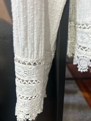 Camisa Zara plumeti blanca