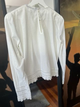Camisa Zara plumeti blanca
