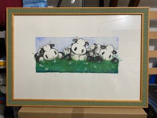 Cuadro de vacas decorativo