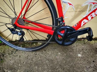 Bicicleta de carretera Argon 18 Roja + rodillo