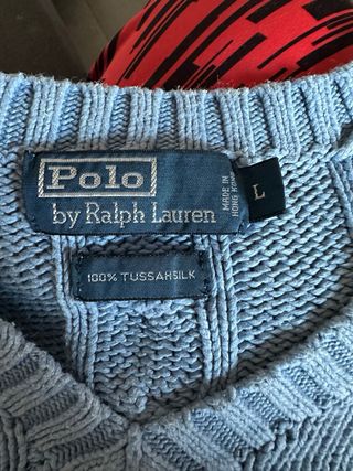 Polo Ralph Lauren Felpa Tussah Silk Azzurra