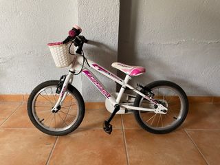 Bicicleta Infantil Megamo Blanca y Rosa