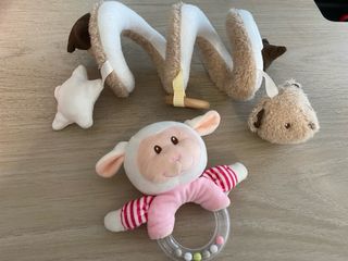 Lote Juguetes Bebé Oveja y Gusano Peluche