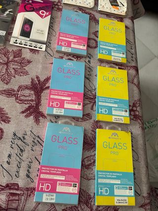 Set 12 Protectores Pantalla Móvil Tempered Glass