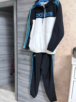 Chándal Adidas Woven Negro y Azul