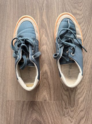 Zapatos Zara Niños Talla 35 Azul Marino