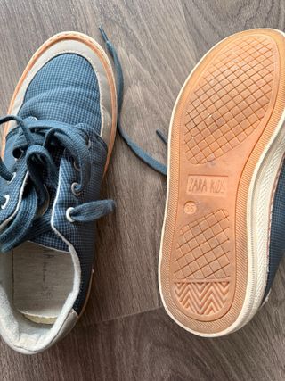 Zapatos Zara Niños Talla 35 Azul Marino