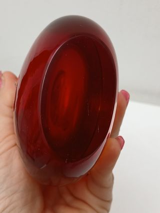 Vaso Murano vintage rosso e arancio