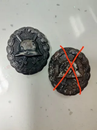 Original 2 medalla herido alemanas 1 y 2 guerra mu