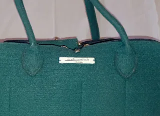 Borsa bauletto in panno verde