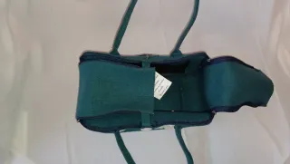 Borsa bauletto in panno verde