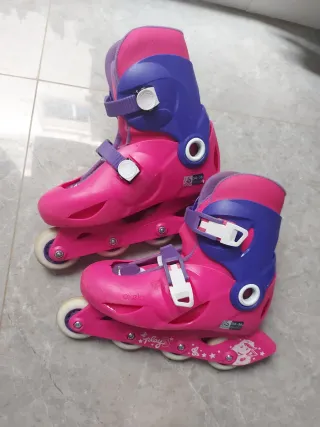 Patines rosas y morados talla 34-36