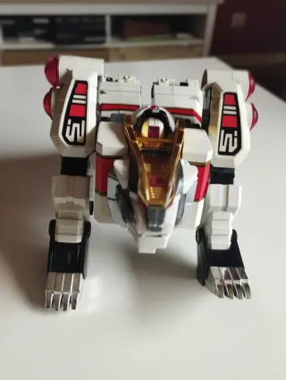 Vecchia figura robot bianco dei Power Rangers