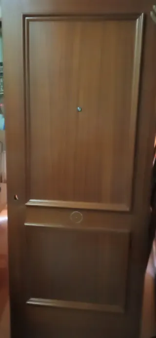 Puerta blindada madera