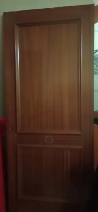 Puerta blindada madera