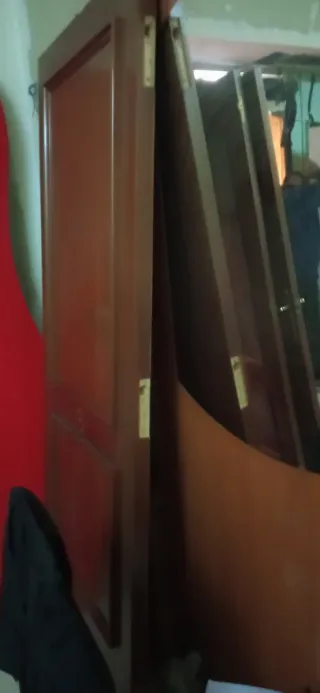 Puerta blindada madera