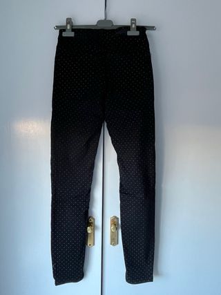 Stradivarius - Pantalón skinny tiro alto negro