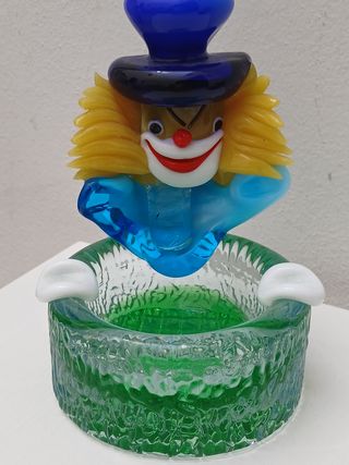 Posacenere vintage Murano clown vetro