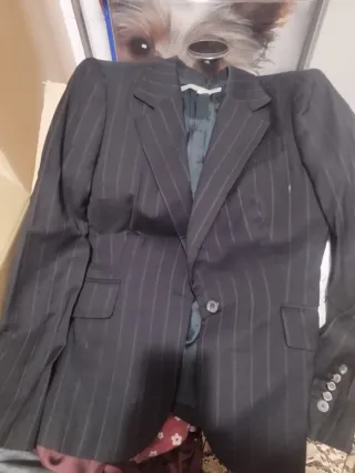 Americana Raya Gris y Negra