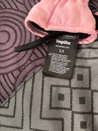 Manoplas Nieve Niña Pingüinos Rosas