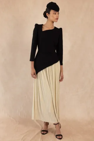 Vestido Coosy Negro/Crudo Talla M