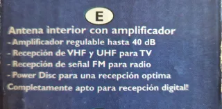 Antena TV/Radio con amplificador 40dB