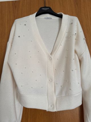 Take TwoCardigan Bianco Perle Tg S