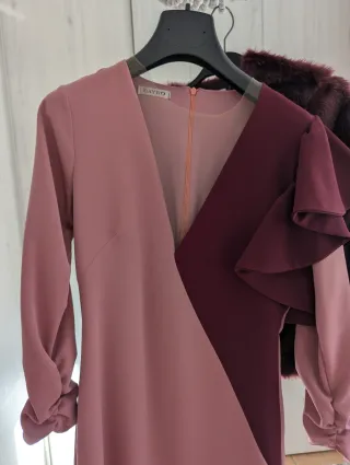 Vestido con chaqueta pelo a juego