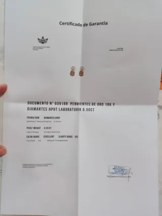 Pendientes Oro 18k Diamantes