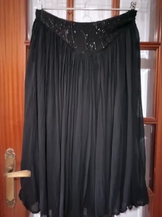 Falda larga fiesta negra