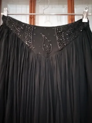 Falda larga fiesta negra