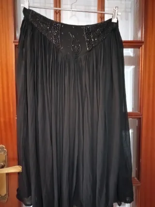 Falda larga fiesta negra