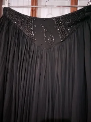 Falda larga fiesta negra
